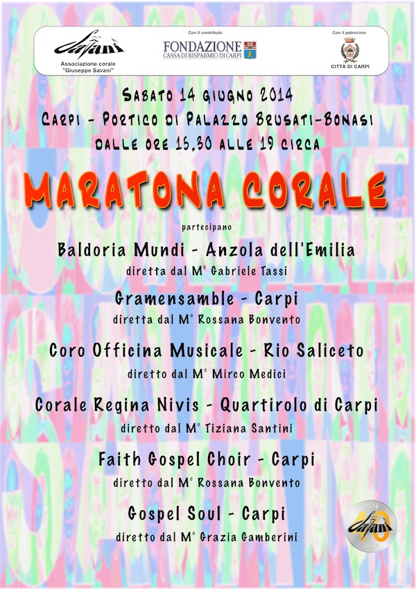 locandina maratona corale